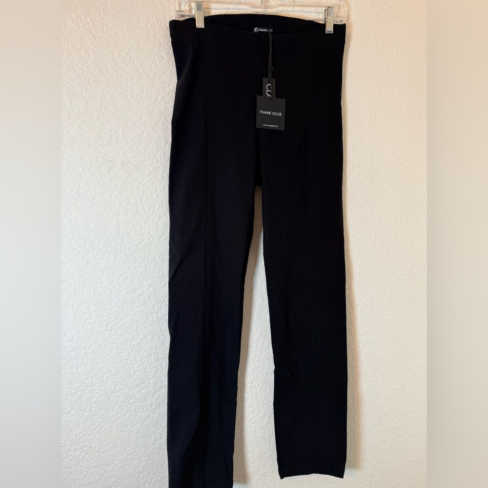 Franne Golde Classic Magic Slim Straight Leg‎  Black Pants